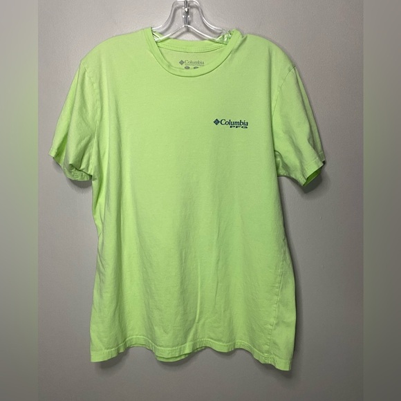 Columbia PFG tshirt lime green florescent size large - Picture 1 of 6